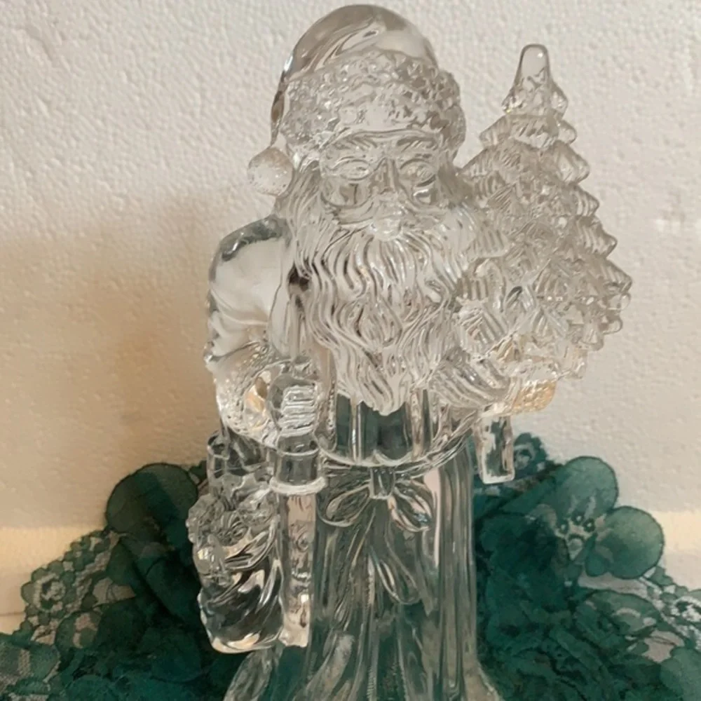 Christmas, Clear hard plastic, Santa Clause